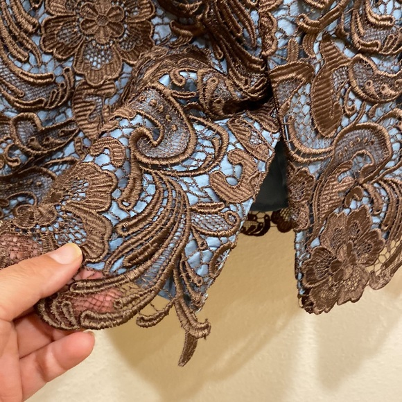 Sarah Danielle Evenings Formal Brown Lace Skirt woman’s size 12 - Picture 6 of 7